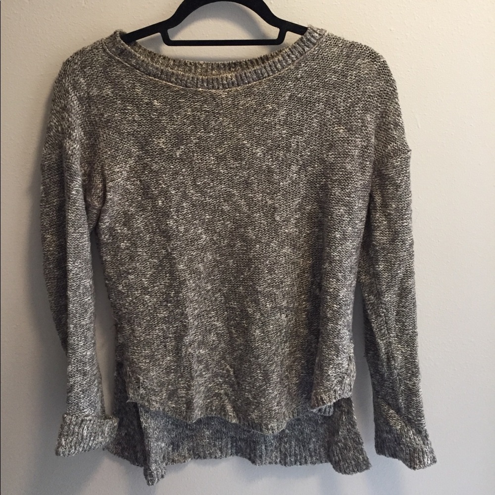 Banana Republic Gray High-Low Sweater